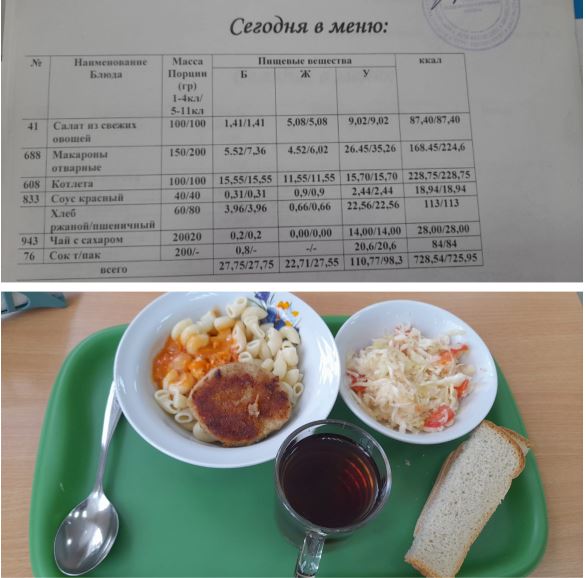 Меню на 16 октября 2023. 5-11 класс.